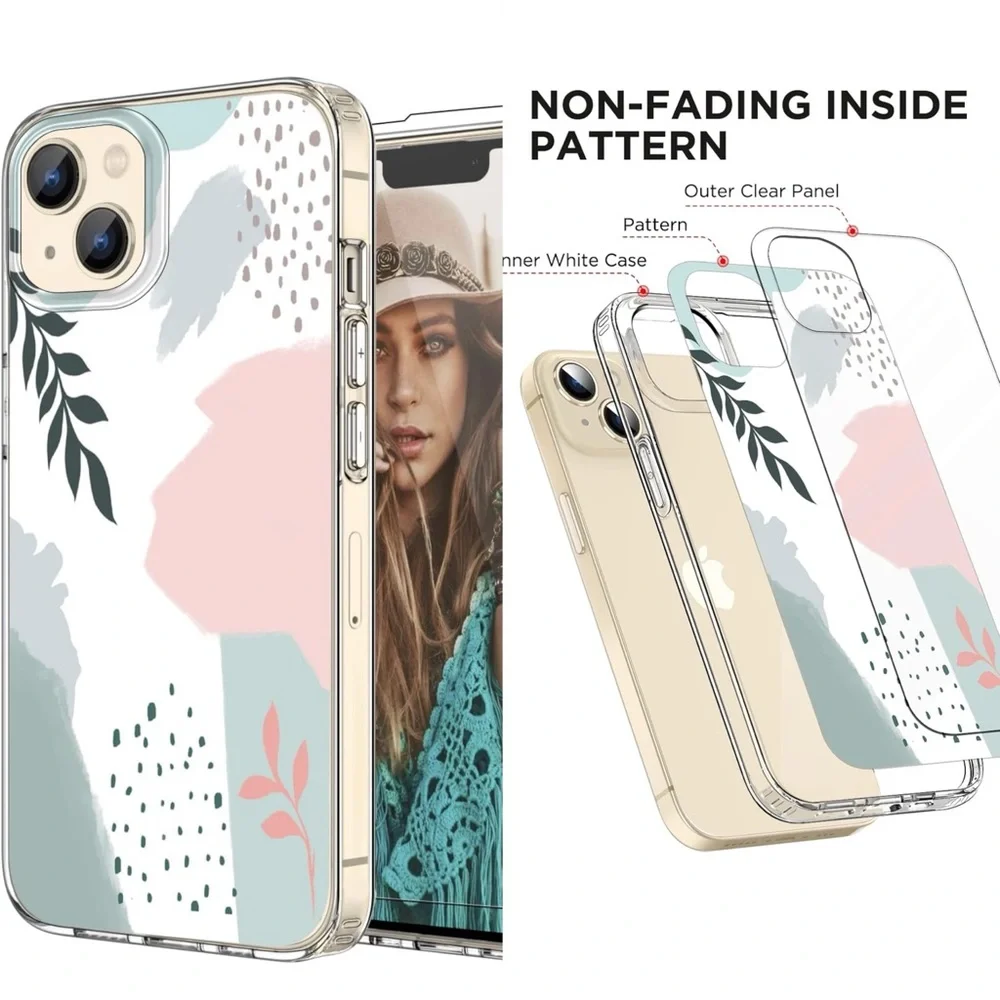 NWT Stylish Clear iPhone 11 Case with Artistic Design
